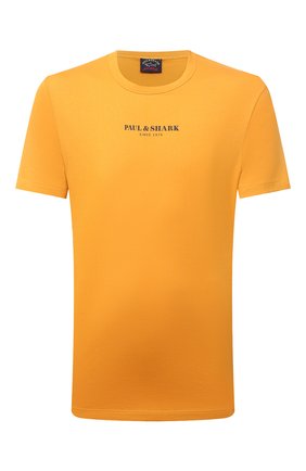 Мужская хлопковая футболка PAUL&SHARK оранжевого цвета по цене 12150 руб., арт. 11311629/C00 | Фото 1 Мужская хлопковая футболка PAUL&SHARK оранжевого цвета, арт. 11311629/C00 | Фото 1