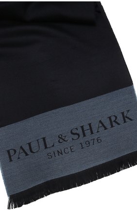 Мужской шерстяной шарф PAUL&SHARK темно-синего цвета по цене 16400 руб., арт. 11317000/FLV | Фото 2 Мужской шерстяной шарф PAUL&SHARK темно-синего цвета, арт. 11317000/FLV | Фото 2