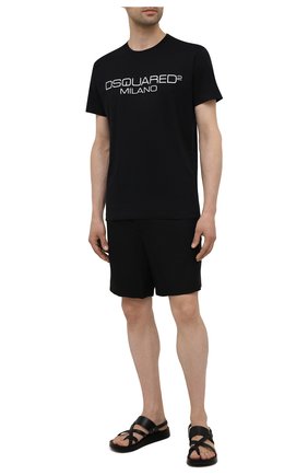 Мужская хлопковая футболка DSQUARED2 черного цвета по цене 17950 руб., арт. S74GD0899/S22844 | Фото 2 Мужская хлопковая футболка DSQUARED2 черного цвета, арт. S74GD0899/S22844 | Фото 2