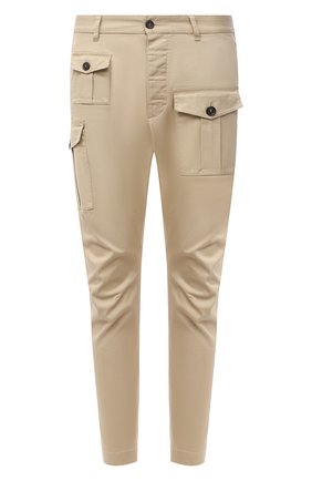 Мужские хлопковые брюки DSQUARED2 бежевого цвета по цене 46450 руб., арт. S74KB0593/S39021 | Фото 1 Мужские хлопковые брюки DSQUARED2 бежевого цвета, арт. S74KB0593/S39021 | Фото 1 (Материал внешний: Хлопок; Случай: Повседневный; Стили: Кэжуэл; Длина (брюки, джинсы): Укороченные)