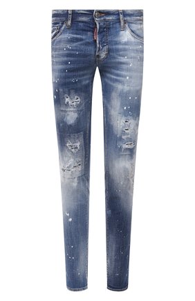 Мужские джинсы DSQUARED2 голубого цвета по цене 71950 руб., арт. S74LB0972/S30342 | Фото 1 Мужские джинсы DSQUARED2 голубого цвета, арт. S74LB0972/S30342 | Фото 1 (Длина (брюки, джинсы): Стандартные; Материал внешний: Хлопок; Силуэт М (брюки): Узкие; Детали: Потертости; Кросс-КТ: Деним; Стили: Гранж)