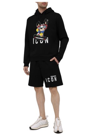 Мужские хлопковые шорты DSQUARED2 черного цвета по цене 29950 руб., арт. S79MU0022/S25042 | Фото 2 Мужские хлопковые шорты DSQUARED2 черного цвета, арт. S79MU0022/S25042 | Фото 2