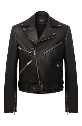 Мужская кожаная куртка VERSACE черного цвета по цене 334500 руб., арт. 1001070/1A00713 | Фото 1 Мужская кожаная куртка VERSACE черного цвета, арт. 1001070/1A00713 | Фото 1