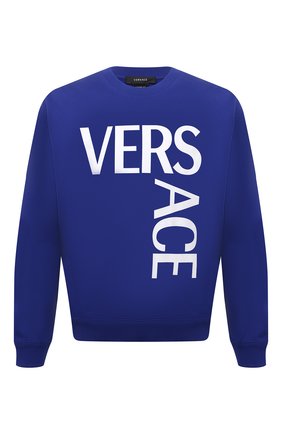 Мужской хлопковый свитшот VERSACE синего цвета по цене 47450 руб., арт. 1001377/1A01015 | Фото 1 Мужской хлопковый свитшот VERSACE синего цвета, арт. 1001377/1A01015 | Фото 1