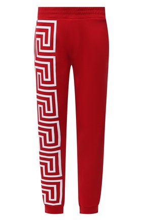 Мужские хлопковые джоггеры VERSACE красного цвета по цене 47450 руб., арт. 1001085/1A00720 | Фото 1 Мужские хлопковые джоггеры VERSACE красного цвета, арт. 1001085/1A00720 | Фото 1 (Материал внешний: Хлопок; Длина (брюки, джинсы): Стандартные; Силуэт М (брюки): Джоггеры; Кросс-КТ: Спорт; Мужское Кросс-КТ: Брюки-трикотаж; Стили: Спорт-шик)