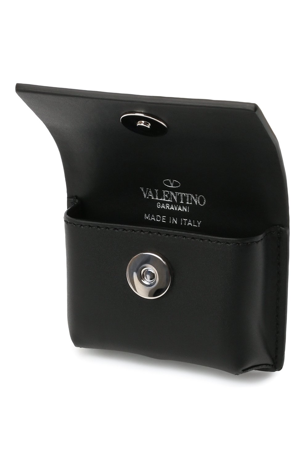 Кожаный чехол для airpods pro VALENTINO черного цвета по цене 34050 руб., арт. WY2P0S18/LVN | Фото 3 Кожаный чехол для airpods pro VALENTINO черного цвета, арт. WY2P0S18/LVN | Фото 3 (Материал: Натуральная кожа; Женское Кросс-КТ: Кожа AirPods)