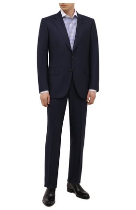 Мужская хлопковая сорочка TOM FORD голубого цвета по цене 43900 руб., арт. 2FT305/94SWAX | Фото 2 Мужская хлопковая сорочка TOM FORD голубого цвета, арт. 2FT305/94SWAX | Фото 2 (Рукава: Длинные; Длина (для топов): Стандартные; Материал внешний: Хлопок; Случай: Формальный; Рубашки М: Slim Fit; Стили: Классический; Манжеты: На пуговицах; Принт: Клетка; Воротник: Акула)