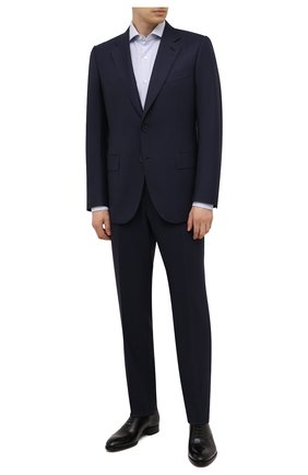 Мужская хлопковая сорочка TOM FORD голубого цвета по цене 49600 руб., арт. 2FT211/94S3AX | Фото 2 Мужская хлопковая сорочка TOM FORD голубого цвета, арт. 2FT211/94S3AX | Фото 2 (Длина (для топов): Стандартные; Рукава: Длинные; Материал внешний: Хлопок; Случай: Формальный; Рубашки М: Slim Fit; Стили: Классический; Воротник: Акула; Принт: Клетка; Манжеты: На пуговицах)