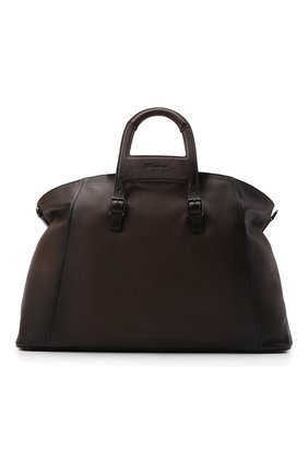 Мужская кожаная дорожная сумка SANTONI темно-коричневого цвета по цене 127000 руб., арт. UIBBA2112DB-GGTQT50 | Фото 1 Мужская кожаная дорожная сумка SANTONI темно-коричневого цвета, арт. UIBBA2112DB-GGTQT50 | Фото 1 (Материал: Натуральная кожа; Ремень/цепочка: На ремешке)