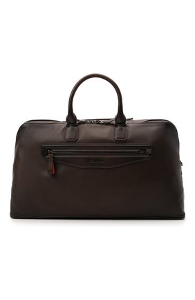 Мужская кожаная дорожная сумка SANTONI темно-коричневого цвета по цене 165000 руб., арт. UIBBA2108LI-GGTQT50 | Фото 1 Мужская кожаная дорожная сумка SANTONI темно-коричневого цвета, арт. UIBBA2108LI-GGTQT50 | Фото 1 (Ремень/цепочка: На ремешке; Материал: Натуральная кожа)