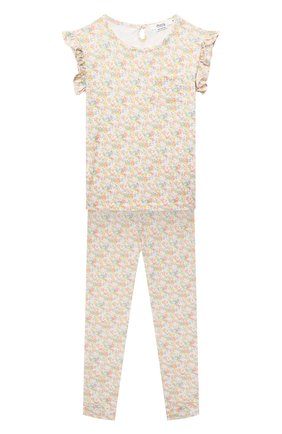 Детская хлопковая пижама BONPOINT разноцветного цвета, арт. S01GNIKN0201(522D)_842473 | Фото 1 (Рукава: Короткие; Материал внешний: Хлопок; Ростовка одежда: 3 года | 98 см)