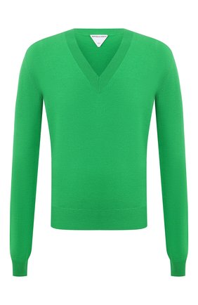 Мужской шерстяной пуловер BOTTEGA VENETA зеленого цвета по цене 66300 руб., арт. 668702/V0ZY0 | Фото 1 Мужской шерстяной пуловер BOTTEGA VENETA зеленого цвета, арт. 668702/V0ZY0 | Фото 1 (Материал внешний: Шерсть; Мужское Кросс-КТ: Пуловеры; Рукава: Длинные; Принт: Без принта; Стили: Минимализм; Длина (для топов): Стандартные; Вырез: V-образный)