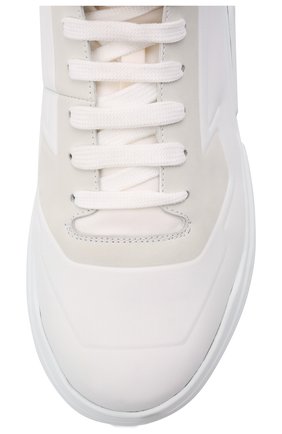Мужские кожаные кроссовки polarius 19 lr PRADA белого цвета, арт. 4T3535-HEC-F0009 | Фото 6 (Материал внешний: Кожа; Стили: Классический; Материал утеплителя: Без утеплителя; Подошва: Массивная)