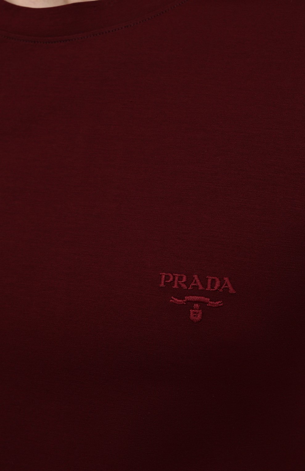 Хлопковая футболка Prada UJM564-1UOR-F0399-092 Фото 5