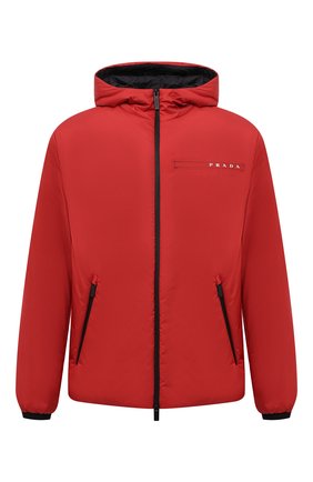Мужская утепленная куртка PRADA красного цвета по цене 135000 руб., арт. SGB296-1XYW-F0011-192 | Фото 1 Мужская утепленная куртка PRADA красного цвета, арт. SGB296-1XYW-F0011-192 | Фото 1