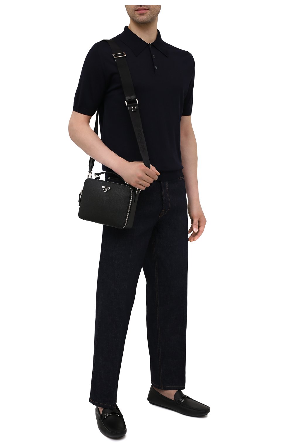 Мужская кожаная сумка brique PRADA черного цвета по цене 145000 руб., арт. 2VH069-9Z2-F0002-YMI | Фото 2 Мужская кожаная сумка brique PRADA черного цвета, арт. 2VH069-9Z2-F0002-YMI | Фото 2