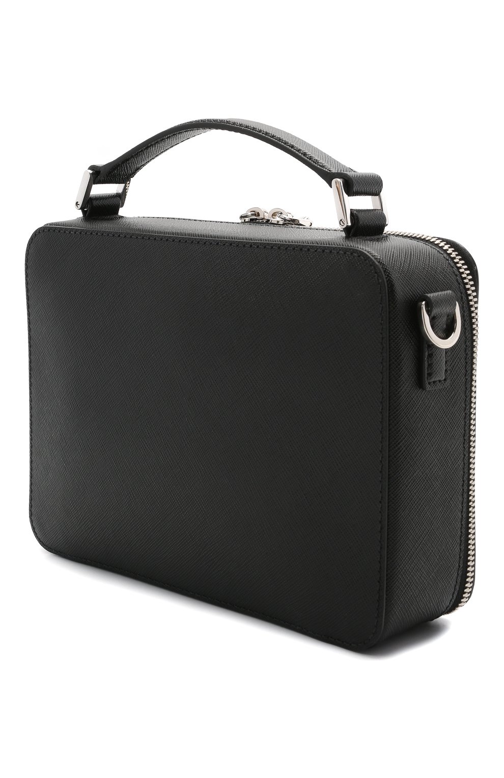 Мужская кожаная сумка brique PRADA черного цвета по цене 145000 руб., арт. 2VH069-9Z2-F0002-YMI | Фото 3 Мужская кожаная сумка brique PRADA черного цвета, арт. 2VH069-9Z2-F0002-YMI | Фото 3