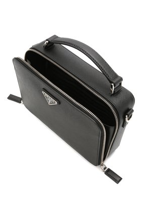 Мужская кожаная сумка brique PRADA черного цвета по цене 145000 руб., арт. 2VH069-9Z2-F0002-YMI | Фото 4 Мужская кожаная сумка brique PRADA черного цвета, арт. 2VH069-9Z2-F0002-YMI | Фото 4