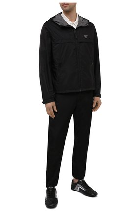 Мужские кожаные кроссовки rev PRADA черного цвета по цене 71000 руб., арт. 2EG325-A21-F0700 | Фото 2 Мужские кожаные кроссовки rev PRADA черного цвета, арт. 2EG325-A21-F0700 | Фото 2