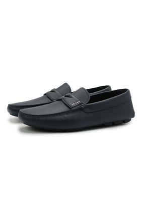 Мужские кожаные мокасины PRADA синего цвета по цене 52000 руб., арт. 2DD158-053-F0216-U00I | Фото 1 Мужские кожаные мокасины PRADA синего цвета, арт. 2DD158-053-F0216-U00I | Фото 1