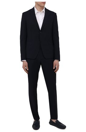 Мужские кожаные мокасины PRADA синего цвета по цене 52000 руб., арт. 2DD158-053-F0216-U00I | Фото 2 Мужские кожаные мокасины PRADA синего цвета, арт. 2DD158-053-F0216-U00I | Фото 2