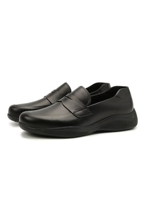 Мужские кожаные пенни-лоферы PRADA черного цвета по цене 56000 руб., арт. 4D3446-B4L-F0002 | Фото 1 Мужские кожаные пенни-лоферы PRADA черного цвета, арт. 4D3446-B4L-F0002 | Фото 1