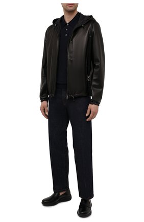 Мужские кожаные пенни-лоферы PRADA черного цвета по цене 56000 руб., арт. 4D3446-B4L-F0002 | Фото 2 Мужские кожаные пенни-лоферы PRADA черного цвета, арт. 4D3446-B4L-F0002 | Фото 2