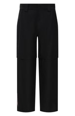 Мужские брюки PRADA черного цвета, арт. SPH55-1V94-F0002-201 | Фото 1 (Длина (брюки, джинсы): Стандартные; Случай: Повседневный; Материал внешний: Синтетический материал; Стили: Кэжуэл)