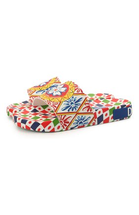 Женские кожаные шлепанцы saint barth DOLCE & GABBANA синего цвета по цене 28200 руб., арт. CW0109/AJ756 | Фото 1 Женские кожаные шлепанцы saint barth DOLCE & GABBANA синего цвета, арт. CW0109/AJ756 | Фото 1