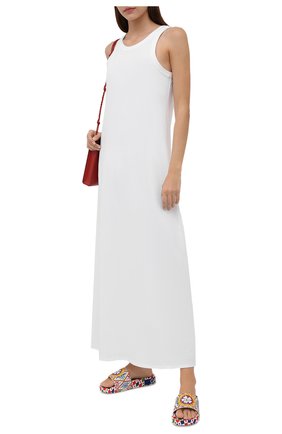 Женские кожаные шлепанцы saint barth DOLCE & GABBANA синего цвета по цене 28200 руб., арт. CW0109/AJ756 | Фото 2 Женские кожаные шлепанцы saint barth DOLCE & GABBANA синего цвета, арт. CW0109/AJ756 | Фото 2