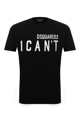 Мужская хлопковая футболка DSQUARED2 черного цвета по цене 17950 руб., арт. S74GD0859/S23009 | Фото 1 Мужская хлопковая футболка DSQUARED2 черного цвета, арт. S74GD0859/S23009 | Фото 1