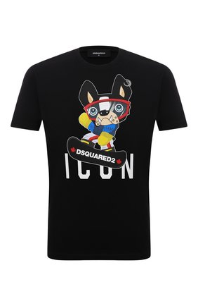 Мужская хлопковая футболка DSQUARED2 черного цвета по цене 21800 руб., арт. S79GC0033/S23009 | Фото 1 Мужская хлопковая футболка DSQUARED2 черного цвета, арт. S79GC0033/S23009 | Фото 1