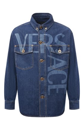 Мужская джинсовая куртка VERSACE синего цвета по цене 126000 руб., арт. A89315/1A00592 | Фото 1 Мужская джинсовая куртка VERSACE синего цвета, арт. A89315/1A00592 | Фото 1
