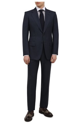 Мужская хлопковая сорочка TOM FORD коричневого цвета по цене 56300 руб., арт. 2FT303/94SWAX | Фото 2 Мужская хлопковая сорочка TOM FORD коричневого цвета, арт. 2FT303/94SWAX | Фото 2 (Длина (для топов): Стандартные; Материал внешний: Хлопок; Случай: Формальный; Рукава: Длинные; Стили: Классический; Принт: Клетка; Манжеты: На пуговицах; Воротник: Акула)