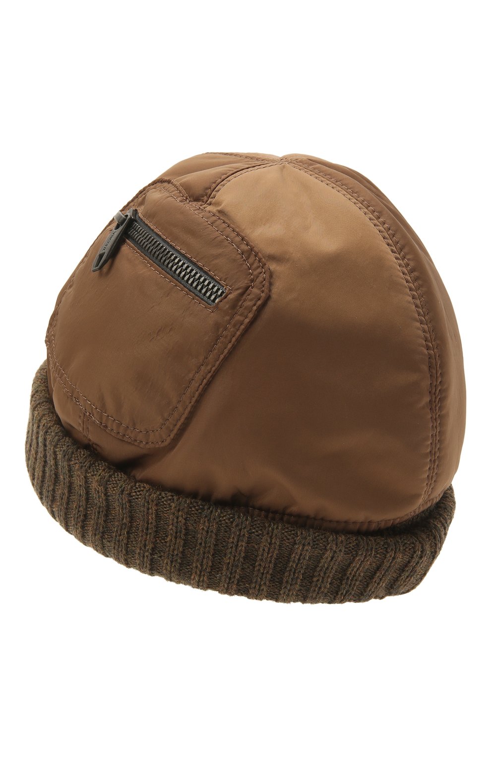 Мужская утепленная шапка Z ZEGNA светло-коричневого цвета, арт. Z2I74H/B2W | Фото 2 (Материал: Текстиль, Синтетический материал)