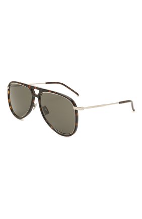 Женские солнцезащитные очки SAINT LAURENT темно-коричневого цвета, арт. CLASSIC 11 RIM | Фото 1 (Тип очков: С/з; Очки форма: Авиаторы)