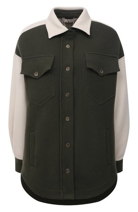 Женская шерстяная куртка KITON хаки цвета по цене 199500 руб., арт. D52435S06542 | Фото 1 Женская шерстяная куртка KITON хаки цвета, арт. D52435S06542 | Фото 1 (Материал внешний: Шерсть; Рукава: Длинные; Стили: Кэжуэл, Милитари; Материал подклада: Шелк; Кросс-КТ: Куртка; Длина (верхняя одежда): До середины бедра)