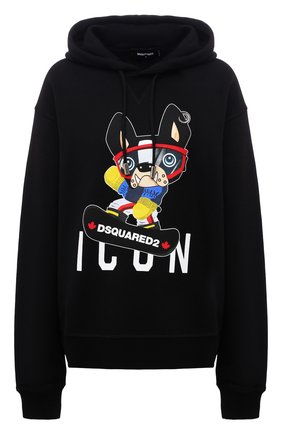Женский хлопковое худи DSQUARED2 черного цвета по цене 39950 руб., арт. S80GU0050/S25042 | Фото 1 Женский хлопковое худи DSQUARED2 черного цвета, арт. S80GU0050/S25042 | Фото 1