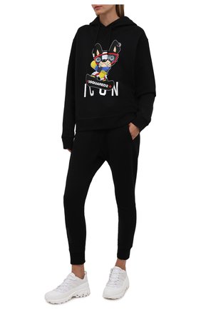 Женский хлопковое худи DSQUARED2 черного цвета по цене 39950 руб., арт. S80GU0050/S25042 | Фото 2 Женский хлопковое худи DSQUARED2 черного цвета, арт. S80GU0050/S25042 | Фото 2