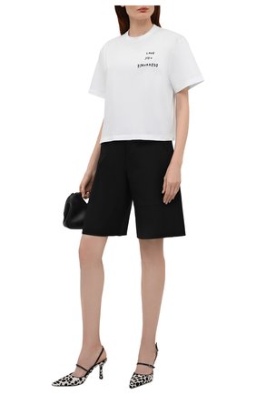Женская хлопковая футболка DSQUARED2 белого цвета по цене 26050 руб., арт. S75GD0225/S22427 | Фото 2 Женская хлопковая футболка DSQUARED2 белого цвета, арт. S75GD0225/S22427 | Фото 2