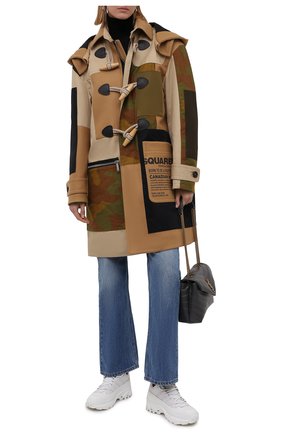 Женская шерстяная парка DSQUARED2 бежевого цвета по цене 144000 руб., арт. S75AA0372/S53003 | Фото 2 Женская шерстяная парка DSQUARED2 бежевого цвета, арт. S75AA0372/S53003 | Фото 2 (Материал подклада: Синтетический материал; Материал внешний: Шерсть; Рукава: Длинные; Стили: Спорт-шик; Кросс-КТ: Куртка; Длина (верхняя одежда): До середины бедра)