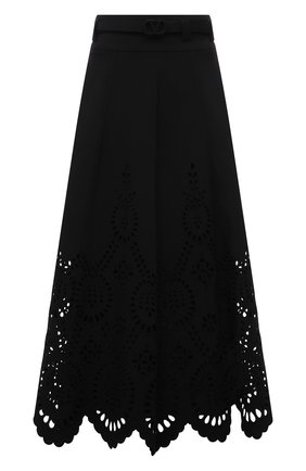 Женская юбка из шерсти и шелка VALENTINO черного цвета по цене 521000 руб., арт. WB3RA7U16GR | Фото 1 Женская юбка из шерсти и шелка VALENTINO черного цвета, арт. WB3RA7U16GR | Фото 1