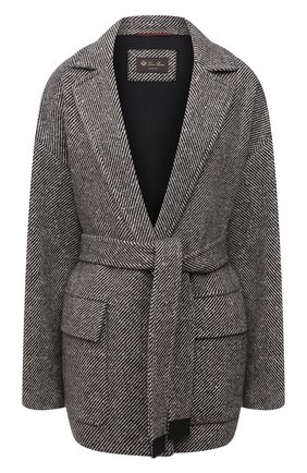 Женское кашемировое пальто LORO PIANA черно-белого цвета по цене 428500 руб., арт. FAL2987 | Фото 1 Женское кашемировое пальто LORO PIANA черно-белого цвета, арт. FAL2987 | Фото 1 (Материал подклада: Шелк; Материал внешний: Шерсть, Кашемир; Стили: Кэжуэл; 1-2-бортные: Однобортные; Длина (верхняя одежда): Короткие, До середины бедра; Рукава: Длинные)