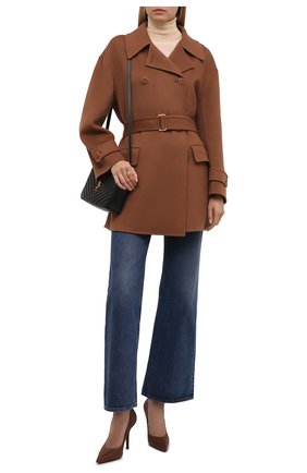 Женское кашемировое пальто LORO PIANA коричневого цвета, арт. FAL7572 | Фото 2 (Рукава: Длинные; Материал внешний: Шерсть, Кашемир; Стили: Кэжуэл; 1-2-бортные: Двубортные; Длина (верхняя одежда): До середины бедра)