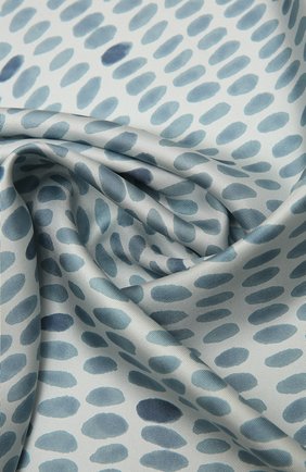 Женская шелковая шаль LORO PIANA голубого цвета, арт. FAL7621 | Фото 2 (Материал: Текстиль, Шелк)