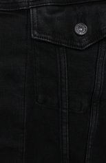Женская джинсовая куртка 7 FOR ALL MANKIND черного цвета, арт. JSK4B340FA | Фото 5 (Кросс-КТ: Куртка, Деним; Рукава: Длинные; Стили: Гранж; Материал внешний: Хлопок; Длина (верхняя одежда): Короткие)