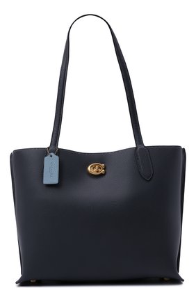 Женский сумка-тоут willow COACH темно-синего цвета по цене 33600 руб., арт. C0691 | Фото 1 Женский сумка-тоут willow COACH темно-синего цвета, арт. C0691 | Фото 1