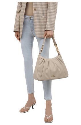 Женская сумка hannah medium MICHAEL MICHAEL KORS светло-бежевого цвета по цене 34850 руб., арт. 30T1GNNL2U | Фото 2 Женская сумка hannah medium MICHAEL MICHAEL KORS светло-бежевого цвета, арт. 30T1GNNL2U | Фото 2