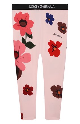 Детские хлопковые леггинсы DOLCE & GABBANA розового цвета по цене 13650 руб., арт. L2JP3J/G7A9R | Фото 1 Детские хлопковые леггинсы DOLCE & GABBANA розового цвета, арт. L2JP3J/G7A9R | Фото 1 (Материал внешний: Хлопок; Ростовка одежда: 36 мес | 98 см)