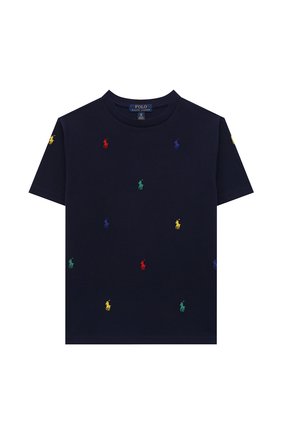 Детская хлопковая футболка POLO RALPH LAUREN синего цвета по цене 3930 руб., арт. 323844626 | Фото 1 Детская хлопковая футболка POLO RALPH LAUREN синего цвета, арт. 323844626 | Фото 1